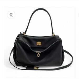 Chic Black Leather Shoulder Bag — Faye Creations (Australia Brand)